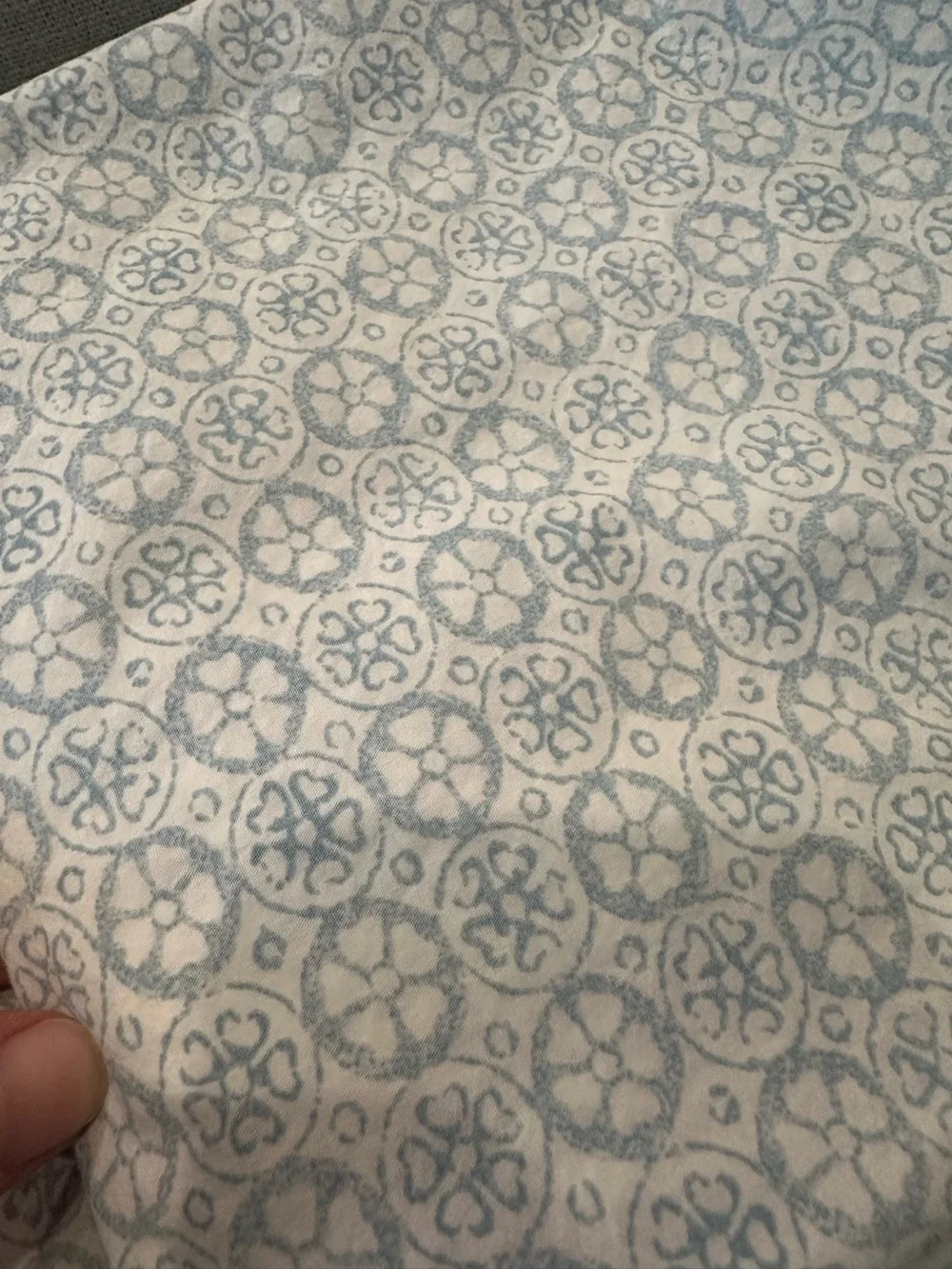 Simply Shabby Chic Blue Dascha Floral Medallion 4 pc Full Sheet Set 100% Cotton
